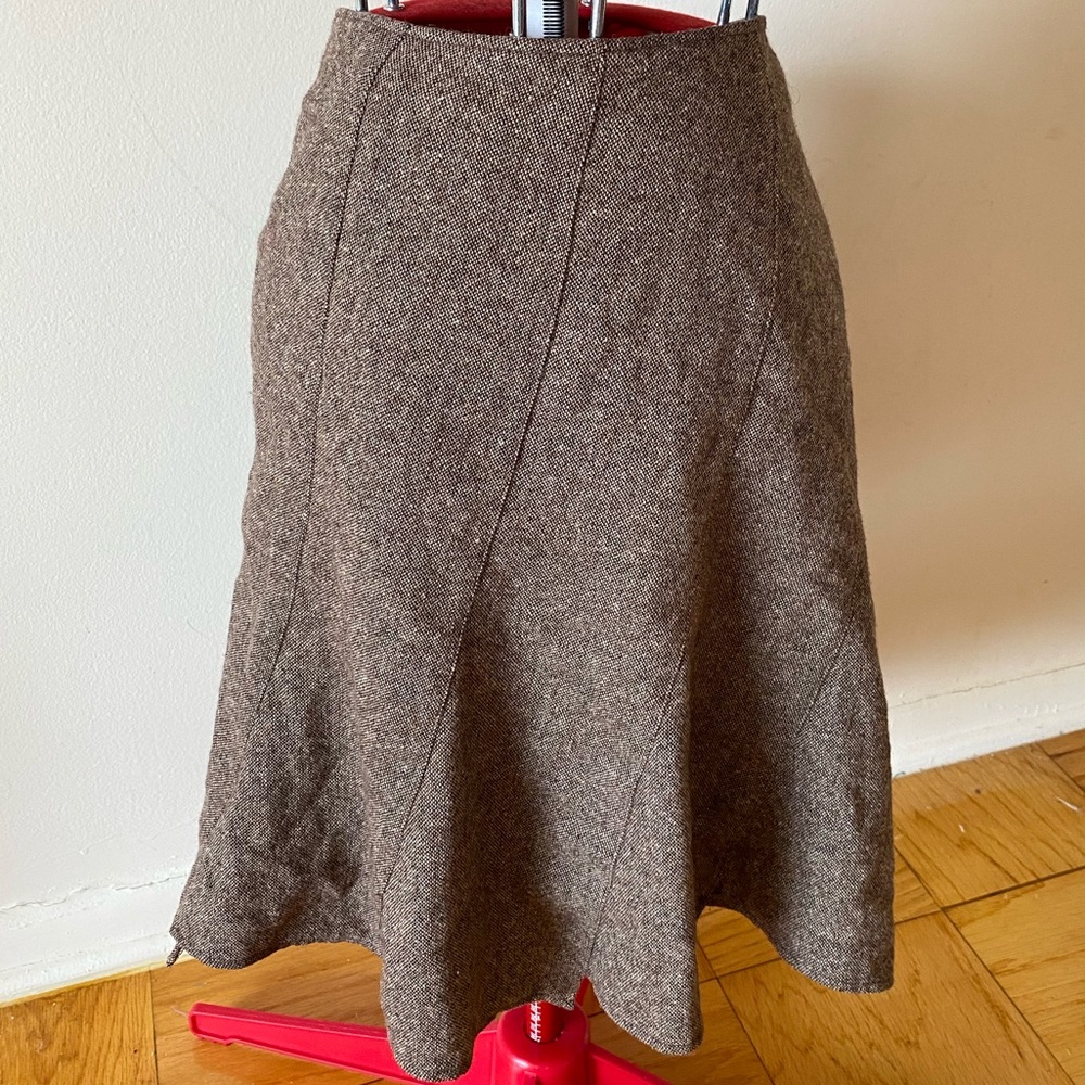 Harajuku Taupe Brown Gray Tulip Midi Tea Skirt